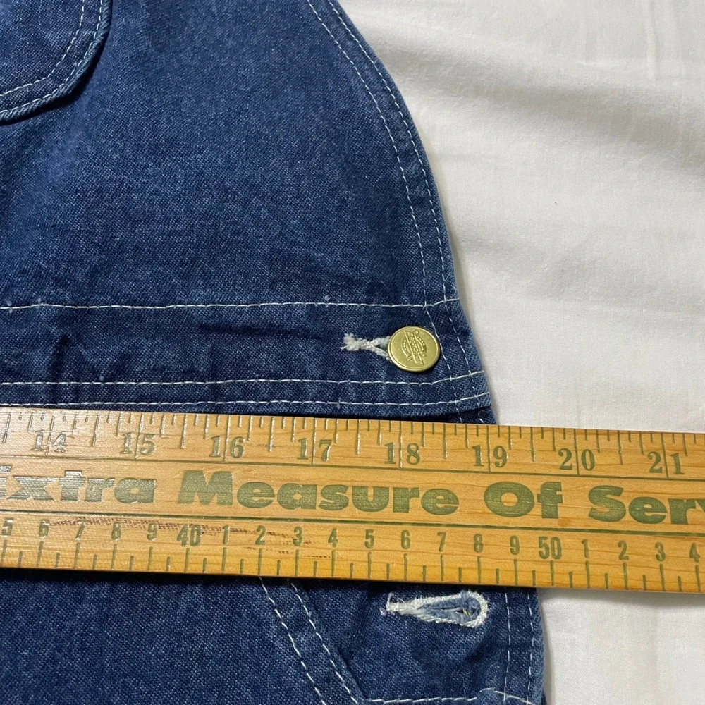 Dickies Overalls Mens 38x32 Blue Denim Bib Carpenter Workwear W816H88